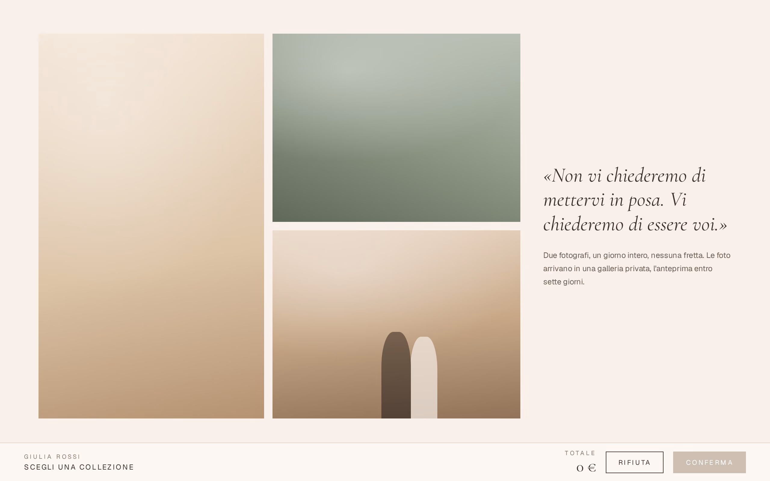 Una pagina di foto del Lookbook, in collage